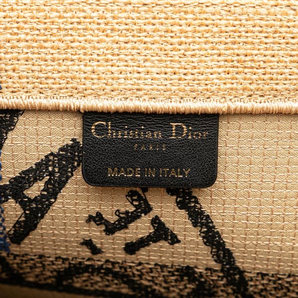 Pre-owned Dior Medium Canvas Jute Book Tote Brown