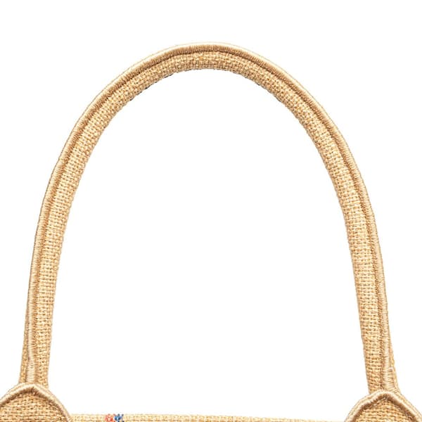 Pre-owned Dior Medium Canvas Jute Book Tote Brown