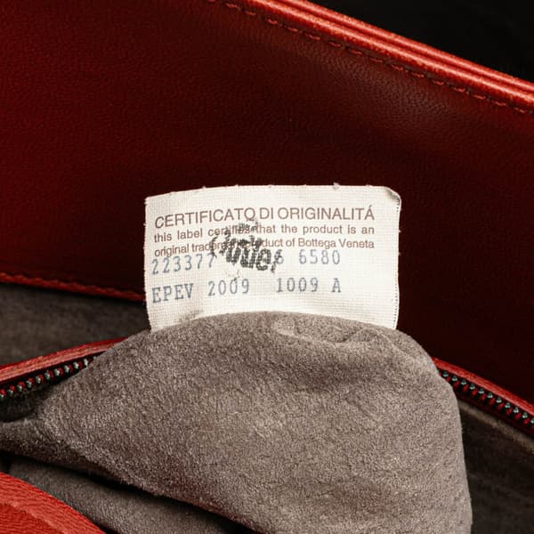 Pre-owned Bottega Veneta Nappa Intrecciato Milano Tote Red