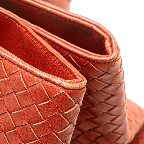 Pre-owned Bottega Veneta Nappa Intrecciato Milano Tote Red