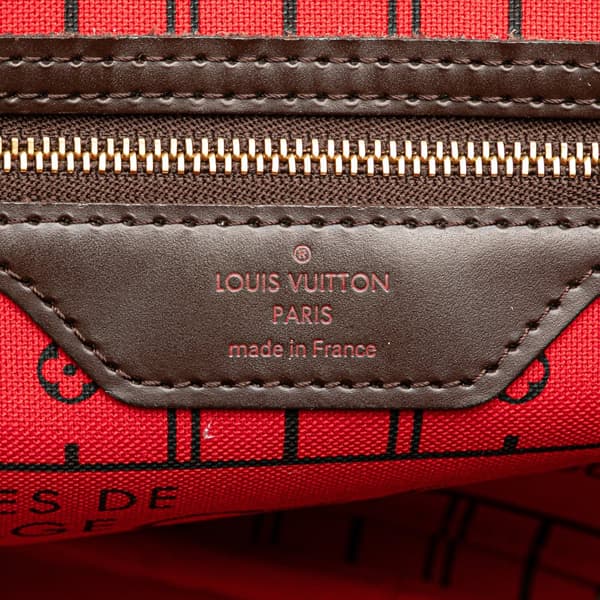 Pre-owned Louis Vuitton Damier Ebene Neverfull PM Brown