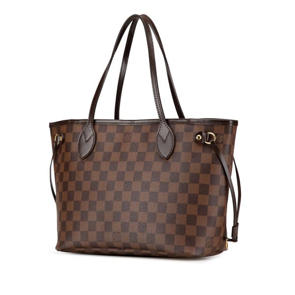 Pre-owned Louis Vuitton Damier Ebene Neverfull PM Brown