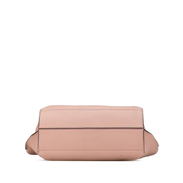 Pre-owned LOEWE Leather Anagram T Shopper Tote Pink