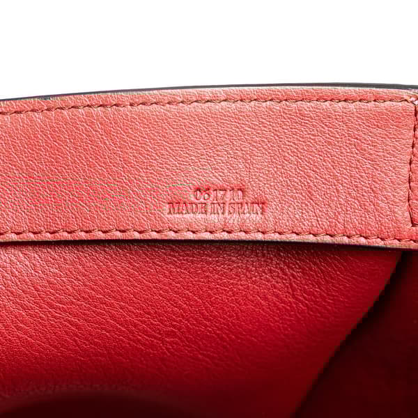 Pre-owned LOEWE Leather Anagram T Shopper Tote Pink