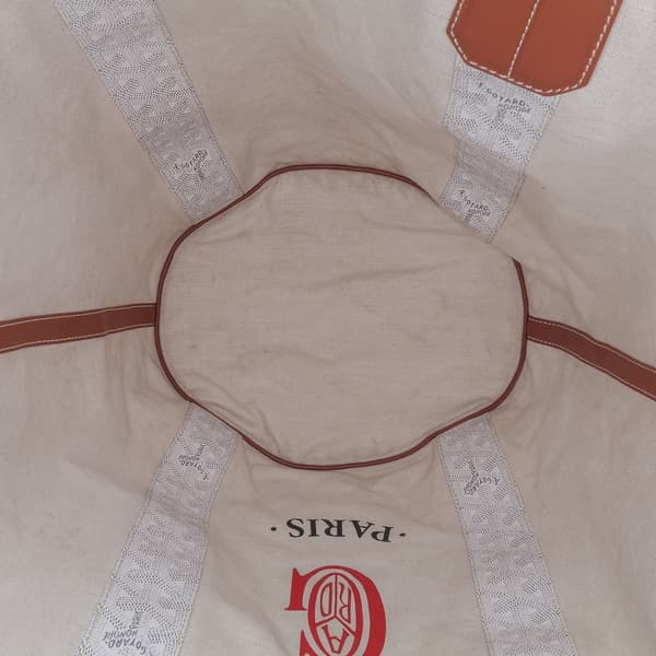 Pre-owned Goyard Goyardine Reversible Belharra Tote White