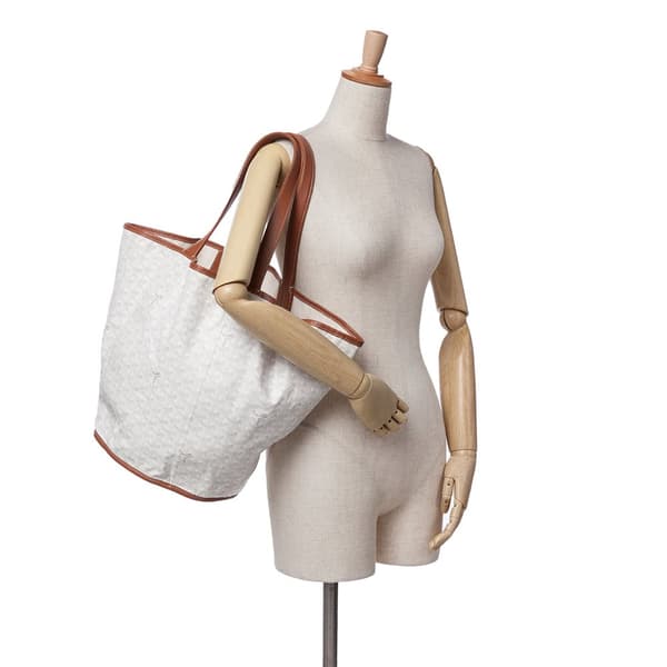 Pre-owned Goyard Goyardine Reversible Belharra Tote White