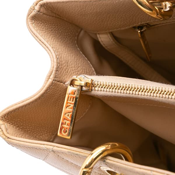 Pre-owned Chanel Caviar Grand Shopping Tote Brown