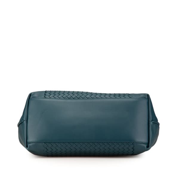 Pre-owned Bottega Veneta Nappa Intrecciato Tote Blue