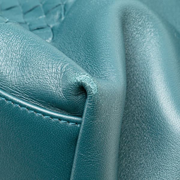 Pre-owned Bottega Veneta Nappa Intrecciato Tote Blue