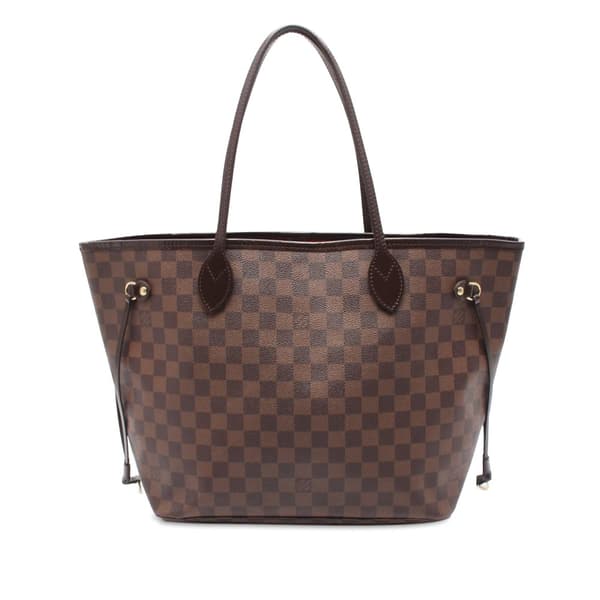 Pre-owned Louis Vuitton Damier Ebene Neverfull MM Brown