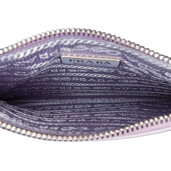 Pre-owned Prada Small Sequined Mesh Logo Tote Purple