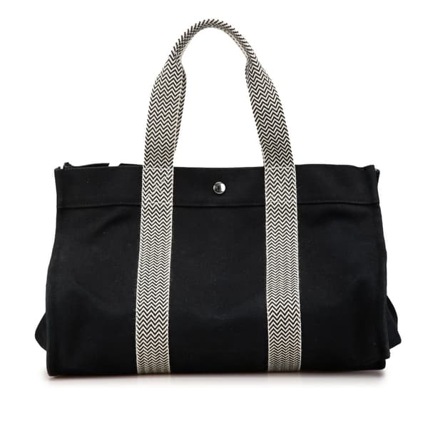 Pre-owned Hermès Toile Cannes MM Black