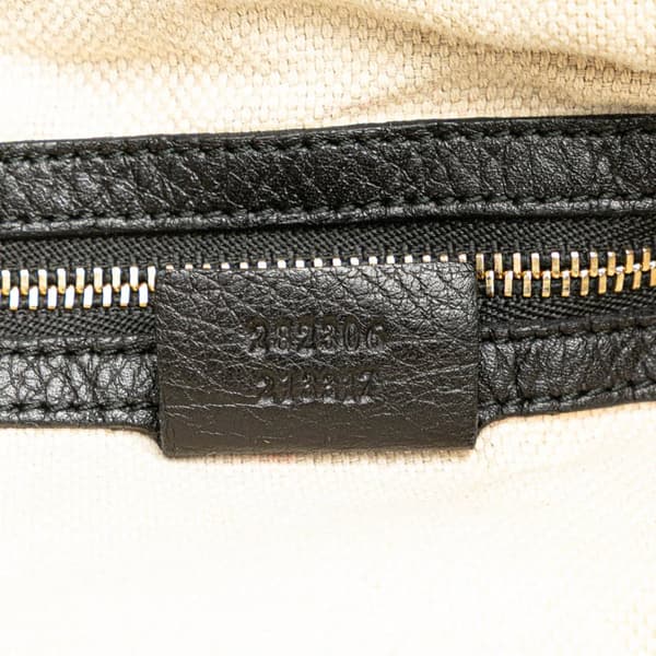 Pre-owned Gucci Large Leather Soho Zip Tote Black