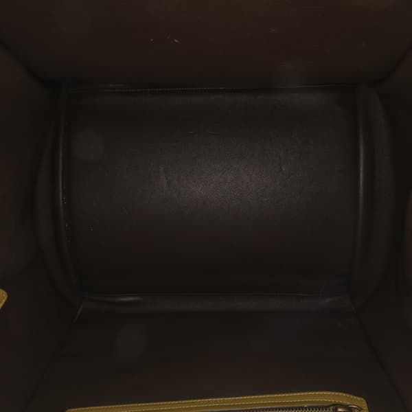 Pre-owned Celine Medium Leather Phantom Luggage Tote Yellow