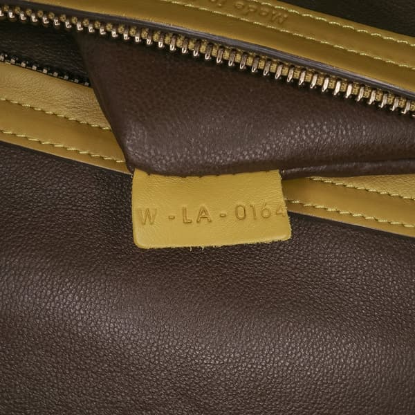 Pre-owned Celine Medium Leather Phantom Luggage Tote Yellow