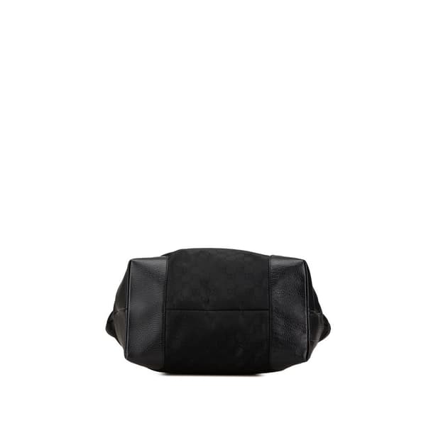 Pre-owned Gucci GG Nylon Charm Tote Black