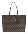 Miniatyrbild 2 av 3: GUESS Sac shopper mörkbrun ljusbrun för kvinna - Power Play Large Tech Tote Brown Logo 292183