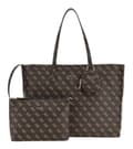 Miniatyrbild 1 av 3: GUESS Sac shopper mörkbrun ljusbrun för kvinna - Power Play Large Tech Tote Brown Logo 292183