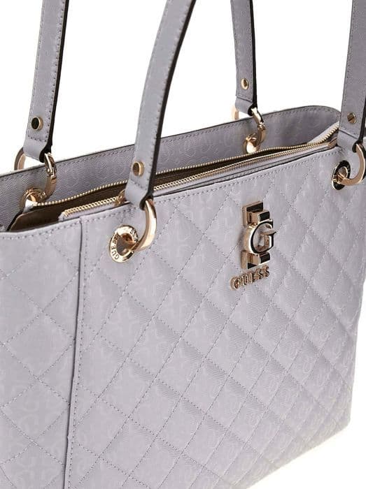 GUESS Grå axelväska för kvinnor - Bessey Noel Tote Lavendar Grey 296375