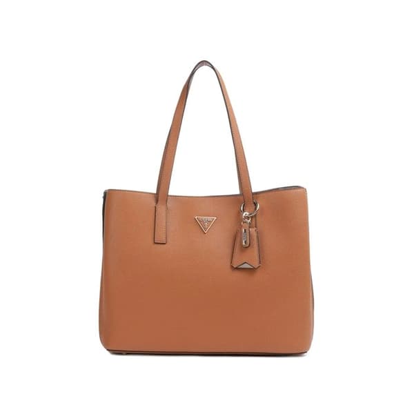 Axelväska - GUESS - Meridian Girlfriend Tote - 100 % polyuretan - Brun - Höst/vinter 2023