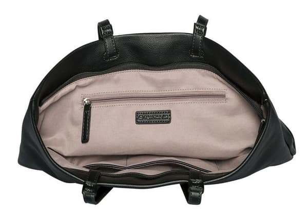 Säckshoppare - TOM TAILOR - Rosabel Zip Shopper L - Svart - 100% polyuretan - Zippad