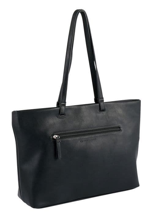 Säckshoppare - TOM TAILOR - Rosabel Zip Shopper L - Svart - 100% polyuretan - Zippad