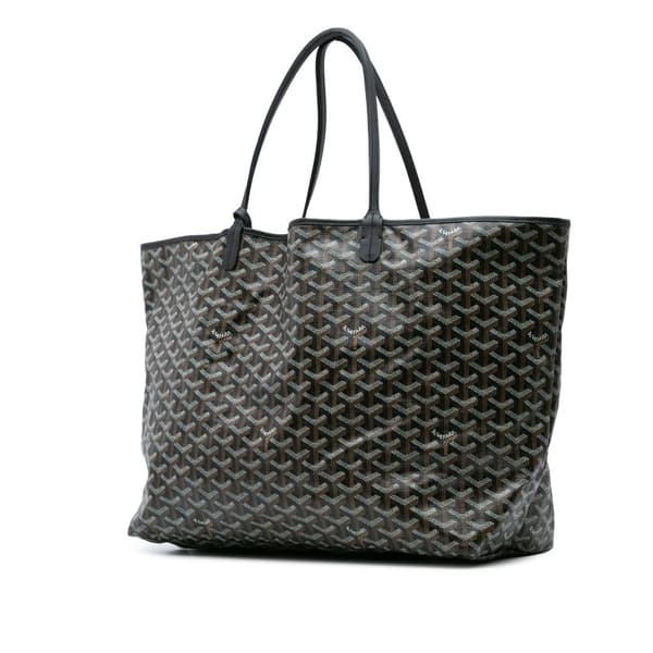 Pre-owned Goyard Goyardine Coeur Ruban Saint Louis GM Black