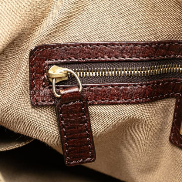 Pre-owned Fendi Zucchino Canvas Tote Brown
