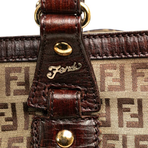 Pre-owned Fendi Zucchino Canvas Tote Brown