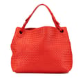 Miniatyrbilde 1 av 10: Pre-owned Bottega Veneta Medium Nappa Intrecciato Garda Tote Red