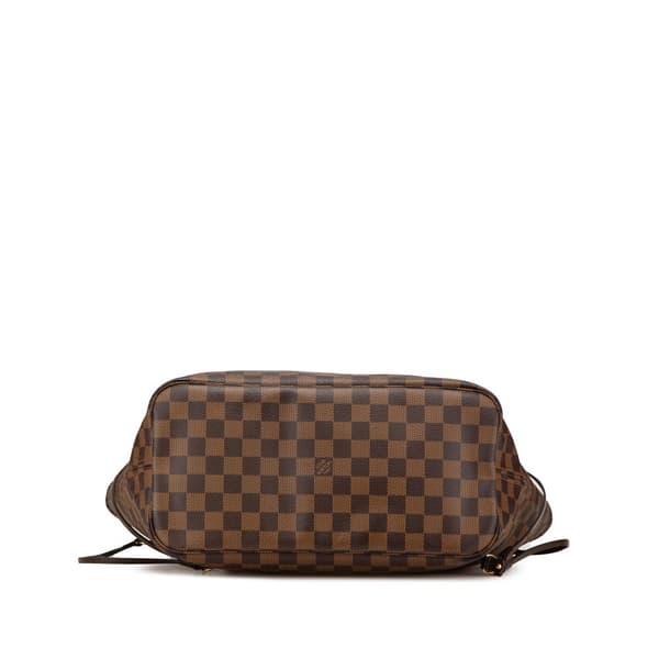 Pre-owned Louis Vuitton Damier Ebene Neverfull MM Brown