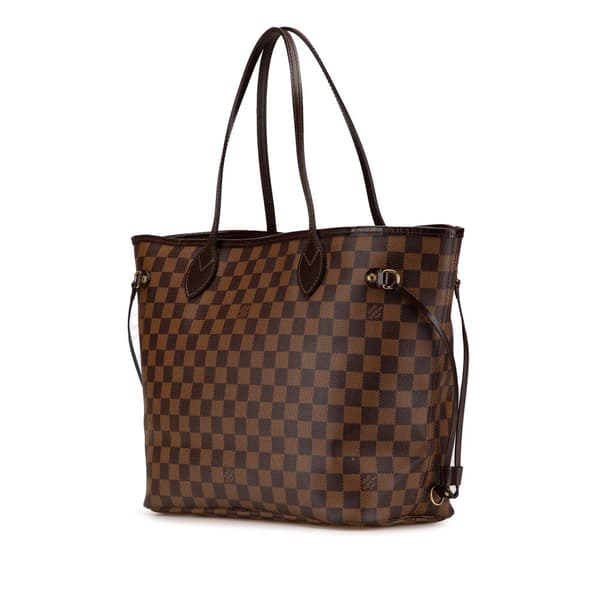Pre-owned Louis Vuitton Damier Ebene Neverfull MM Brown