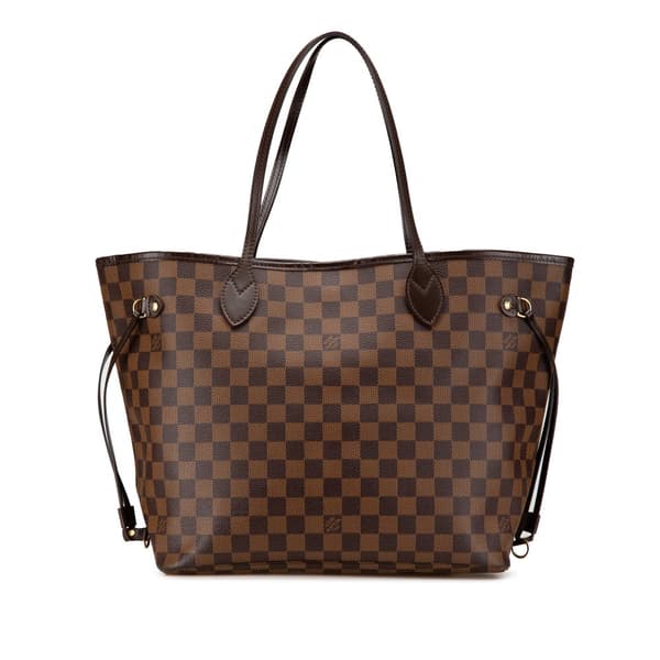 Pre-owned Louis Vuitton Damier Ebene Neverfull MM Brown