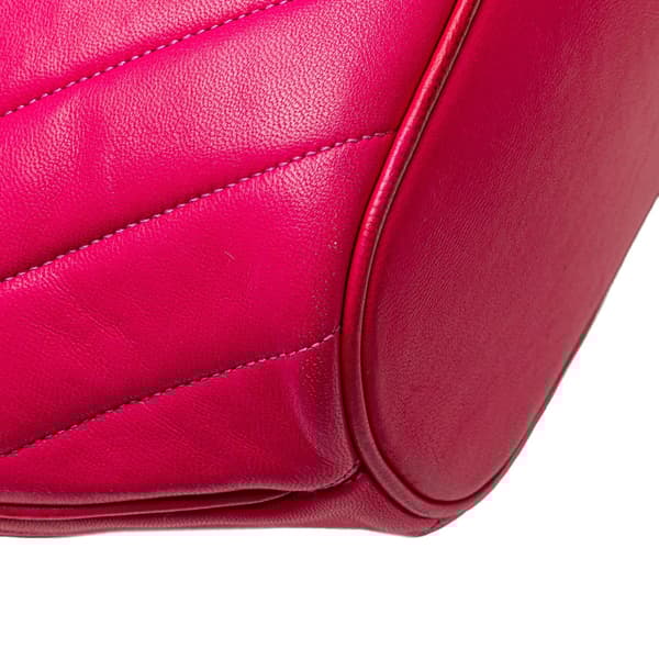 Pre-owned Chanel Chevron Lambskin Tote Pink