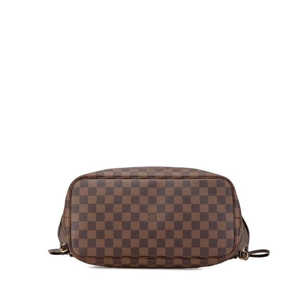 Pre-owned Louis Vuitton Damier Ebene Neverfull MM Brown