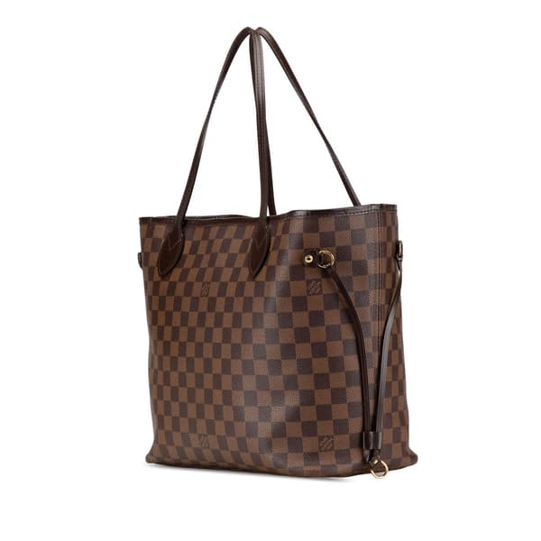 Pre-owned Louis Vuitton Damier Ebene Neverfull MM Brown