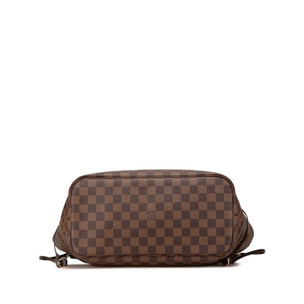 Pre-owned Louis Vuitton Damier Ebene Neverfull MM Brown