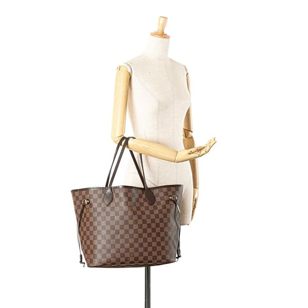 Pre-owned Louis Vuitton Damier Ebene Neverfull MM Brown