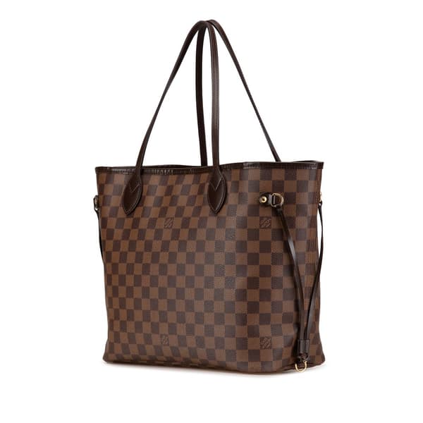 Pre-owned Louis Vuitton Damier Ebene Neverfull MM Brown
