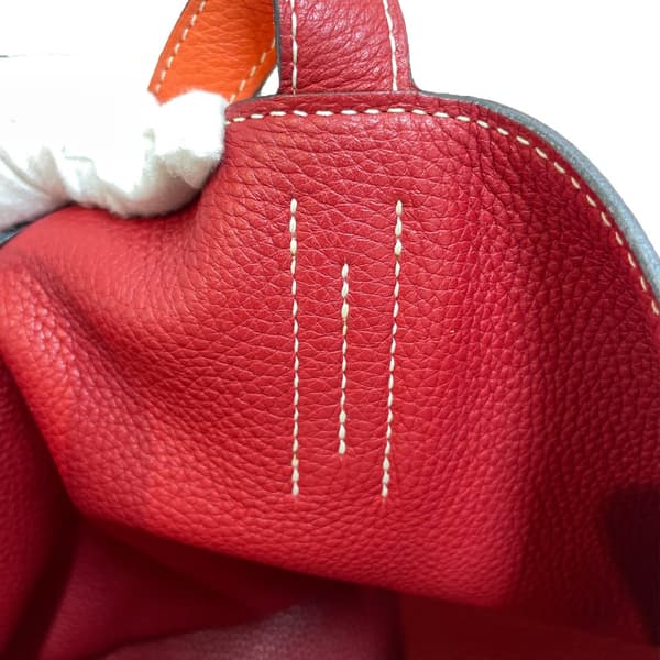 Pre-owned Hermès Clemence Double Sens 36 Orange
