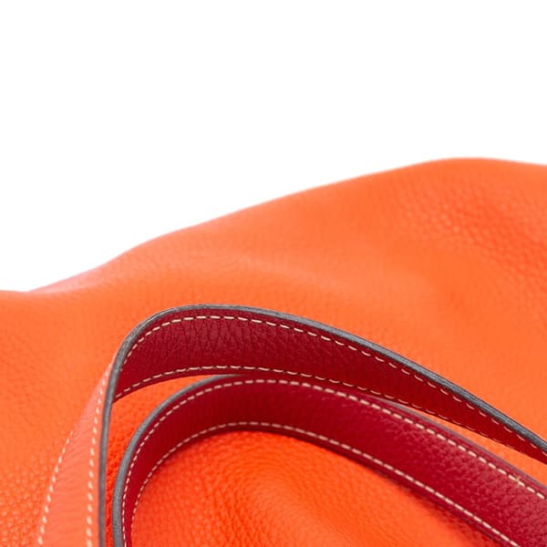 Pre-owned Hermès Clemence Double Sens 36 Orange
