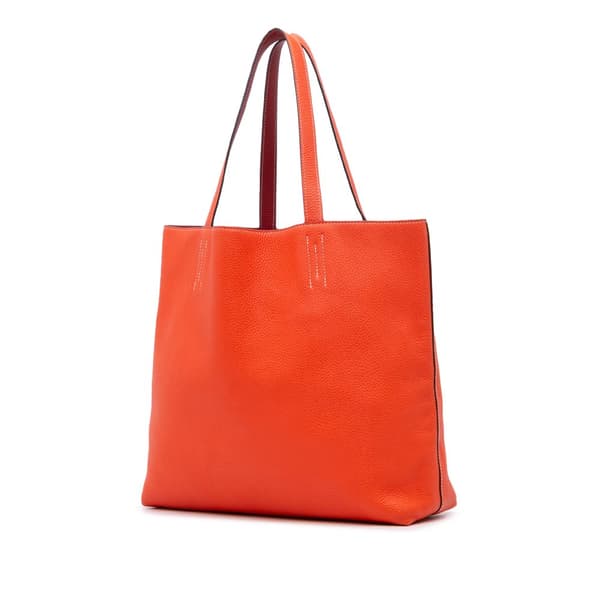 Pre-owned Hermès Clemence Double Sens 36 Orange