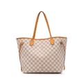 Miniatyrbild 1 av 10: Pre-owned Louis Vuitton Damier Azur Neverfull MM White