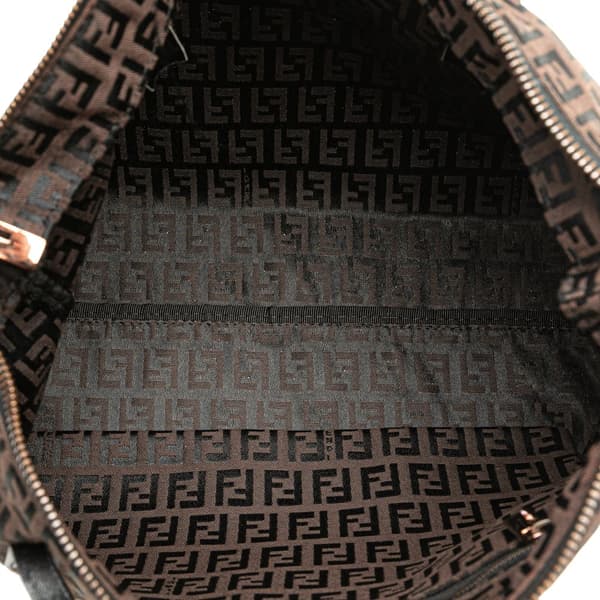 Pre-owned Fendi Small Zucchino Canvas Tote Brown