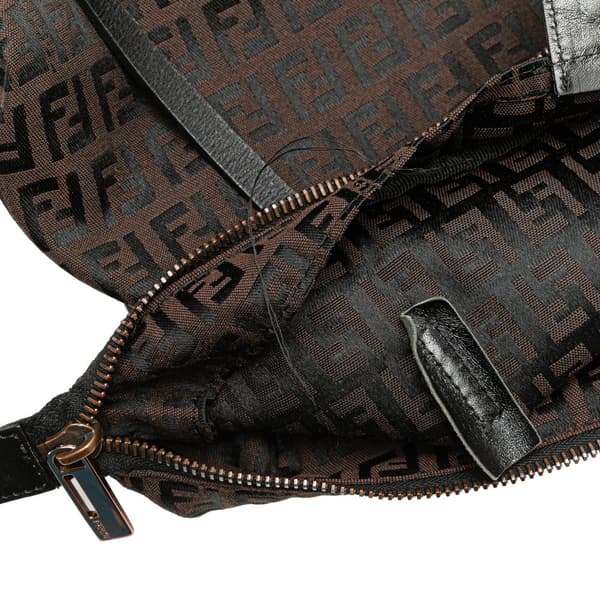 Pre-owned Fendi Small Zucchino Canvas Tote Brown
