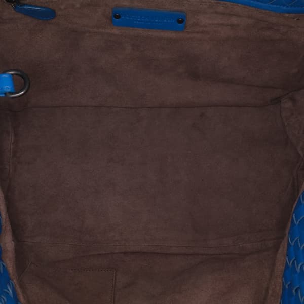 Pre-owned Bottega Veneta Medium Nappa Intrecciato Cesta Tote Blue