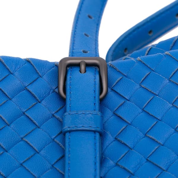 Pre-owned Bottega Veneta Medium Nappa Intrecciato Cesta Tote Blue