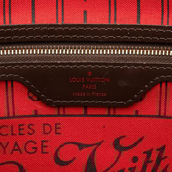 Pre-owned Louis Vuitton Damier Ebene Neverfull PM Brown