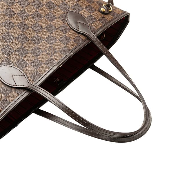 Pre-owned Louis Vuitton Damier Ebene Neverfull PM Brown