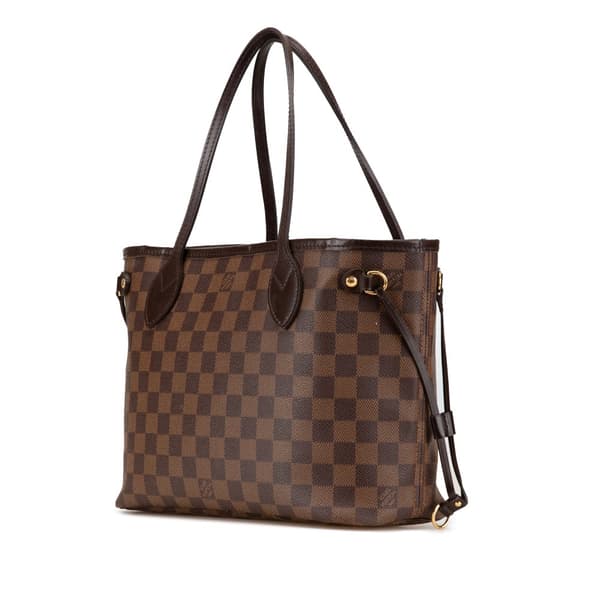 Pre-owned Louis Vuitton Damier Ebene Neverfull PM Brown